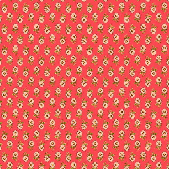 Women's Cotton Gabardine Bookbag Charm Tiny Poppies Small Bag Accessory - Picture 3 of 3